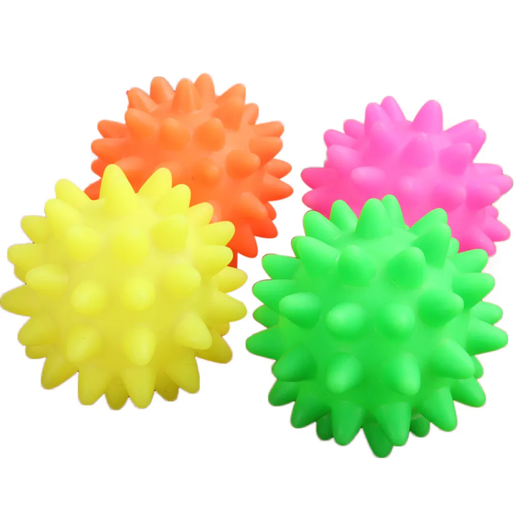 

2021 New Dog Toy Beautiful New Rubber Ball Toy Dog Pet Fun Spikey Ball Biting Chewing And Toys Ball Accessories Zabawka Dla Psa