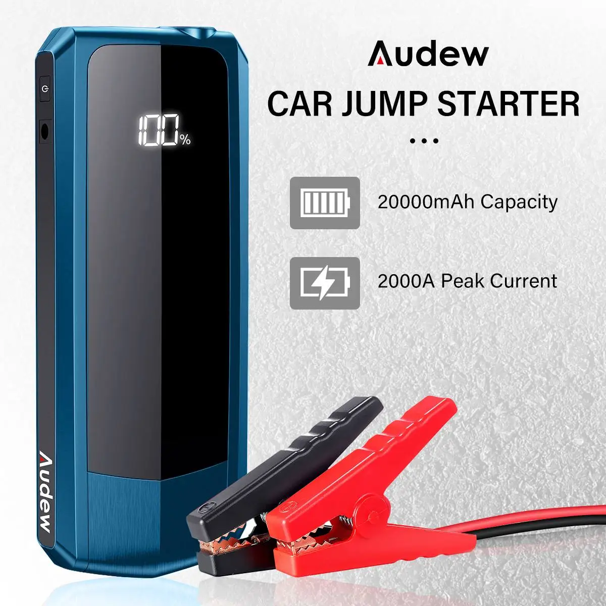Car Jump Starter Power Bank 20000mAh Portable Charger Starting Device LCD Display Dual QC3.0 USB Port 3 Modes LED Flashlight
Car Jump Starter Power Bank 20000mAh Portable Charger Starting Device LCD Display Dual QC3.0 USB Port 3 Modes LED Flashlight