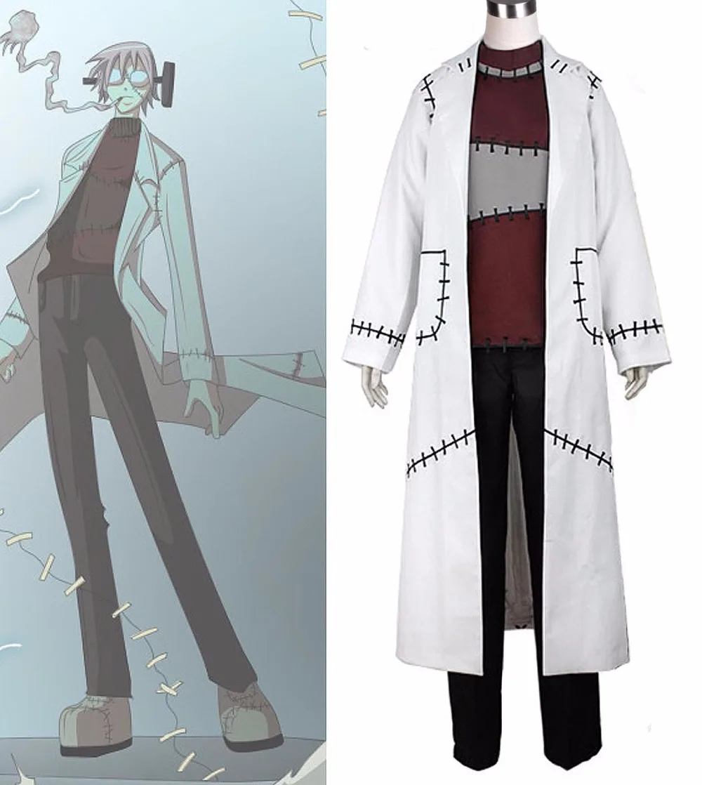 

Anime Soul Eater Franken Stein Doctor Cosplay Costume Unifrom Outfit Carnival Party Fancy Suit Halloween Costumes for Adult
