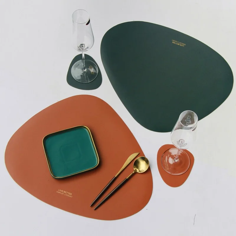 Eogoe Tableware Pad Placemat Table Mat PU Leather Heat Insulation Non-Slip Simple Placemats Coaster Placemat for Dining Table
Eogoe Tableware Pad Placemat Table Mat PU Leather Heat Insulation Non-Slip Simple Placemats Coaster Placemat for Dining Table