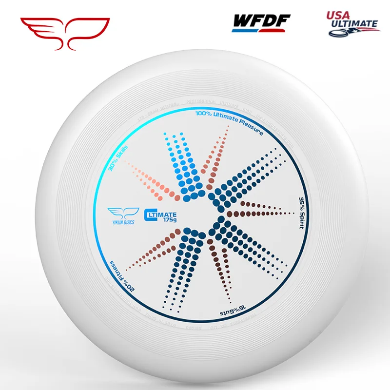 

Yikun Professional Ultimate Flying Disc Certified by WFDF For Ultimate Disc Competition Sports many colors175g