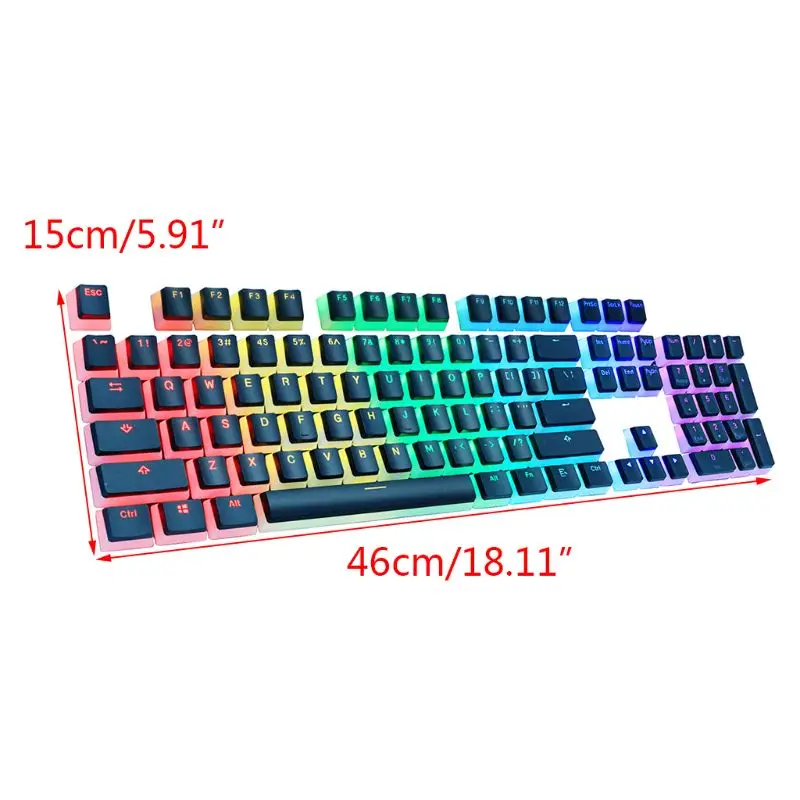 1 Set Replaceable PBT Pudding Keycaps 108 Transparent Lettering Keys Double Shot Backli Key Cap for Mechanical Keyboard
1 Set Replaceable PBT Pudding Keycaps 108 Transparent Lettering Keys Double Shot Backli Key Cap for Mechanical Keyboard