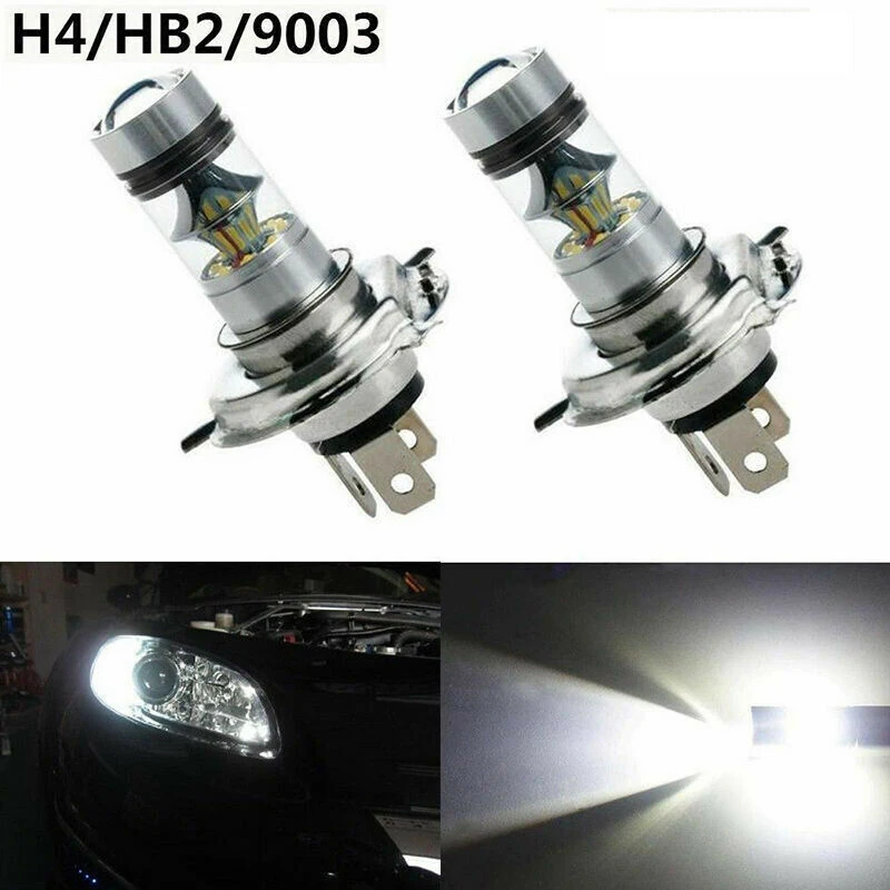 2 шт. H4 100 Вт 20 светодиодных ламп Высокий/слабый луч HID 6000K белые мотоциклетные фары высокой мощности
2 шт. H4 100 Вт 20 светодиодных ламп Высокий/слабый луч HID 6000K белые мотоциклетные фары высокой мощности