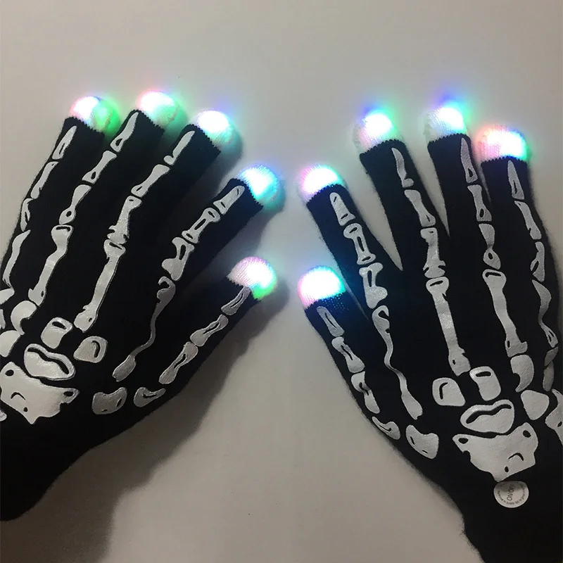 2pcs LED Luminous Skull Bone Gloves Halloween Party Cool Fluorescent Light Props Winter Black Acrylic Knitting Warm Gloves
2pcs LED Luminous Skull Bone Gloves Halloween Party Cool Fluorescent Light Props Winter Black Acrylic Knitting Warm Gloves