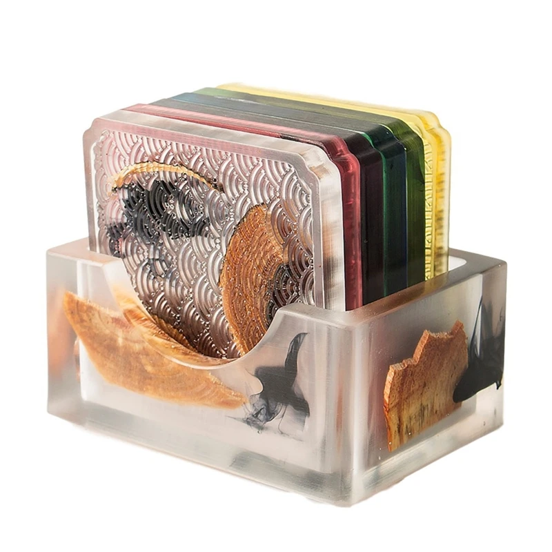 LX9C 6 Pcs/Set Resin Pine Coasters Heat Resistant Placemats Natural Drink Mat Tea Coffee Cup Pad with Storage Holder Box Home
LX9C 6 Pcs/Set Resin Pine Coasters Heat Resistant Placemats Natural Drink Mat Tea Coffee Cup Pad with Storage Holder Box Home