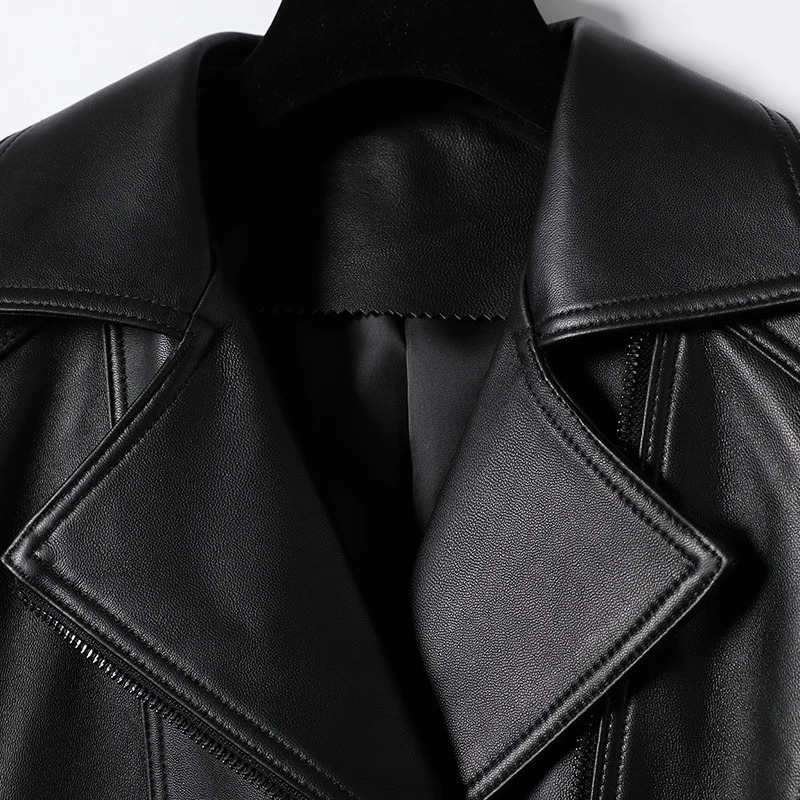 JCHB 2021 Leather small leather Haining coat women's short coat trendy spring and autumn Autumn New Korean style sheep motorcyc
JCHB 2021 Leather small leather Haining coat women's short coat trendy spring and autumn Autumn New Korean style sheep motorcyc