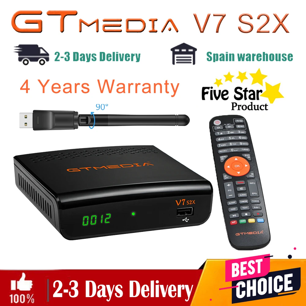 Лучший стабильный спутниковый ТВ-ресивер Gtmedia V7 S2X обновленный стандартом V7S HD