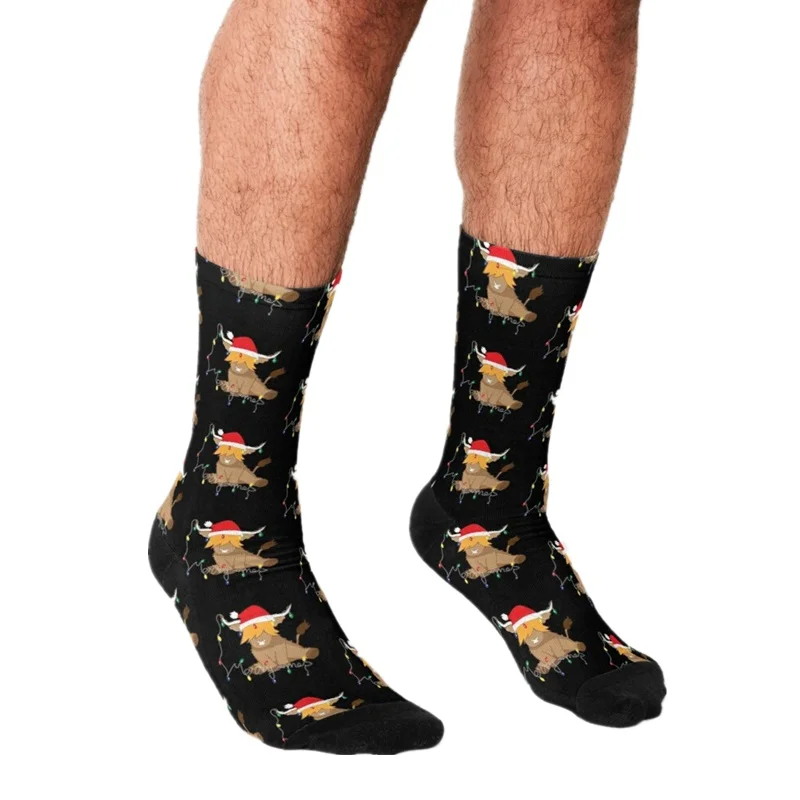 Funny Men's socks Cute highland cow christmas Pattern Printed hip hop Men Happy Socks cute boys street style Crazy Socks for men
Funny Men's socks Cute highland cow christmas Pattern Printed hip hop Men Happy Socks cute boys street style Crazy Socks for men