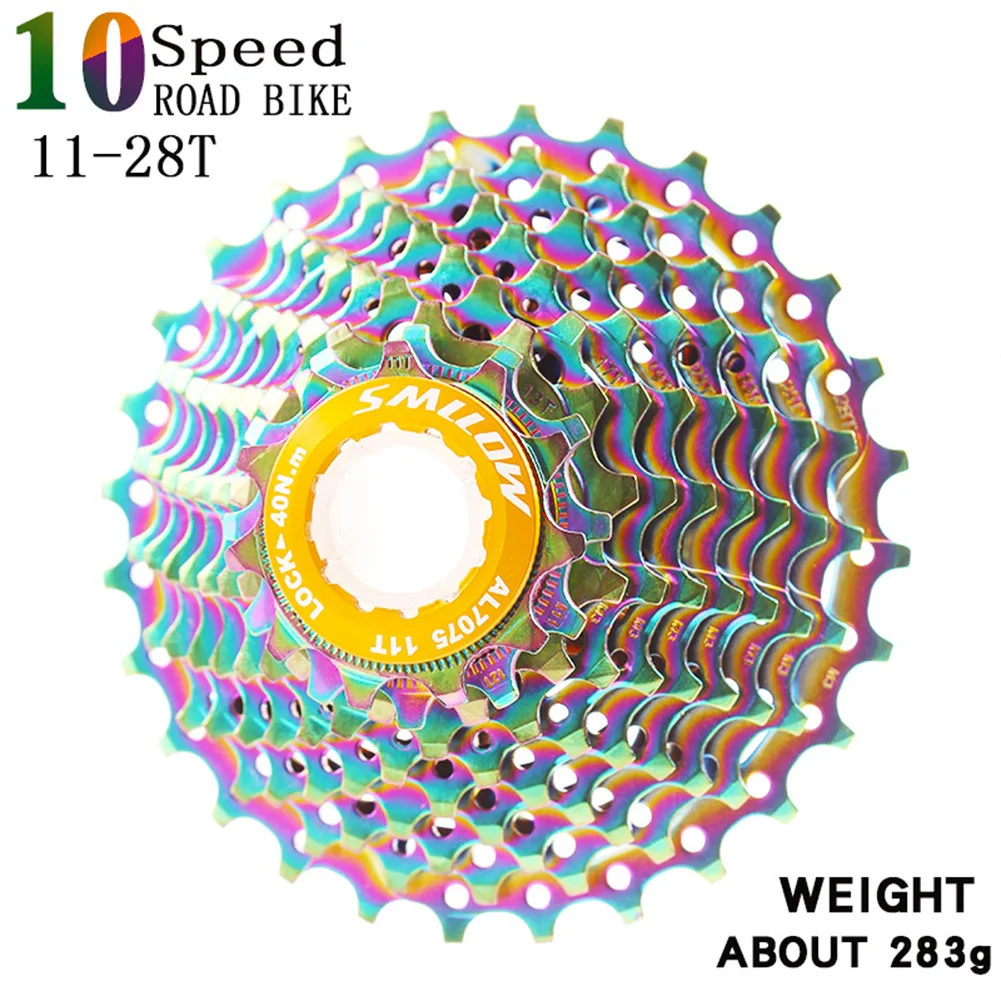 SMLLOW 10 Speed 11-28T Ultralight Road Bike Cassette Freewheel Sprocket Stainless Chrome-molybdenum Steel Freewheel
SMLLOW 10 Speed 11-28T Ultralight Road Bike Cassette Freewheel Sprocket Stainless Chrome-molybdenum Steel Freewheel