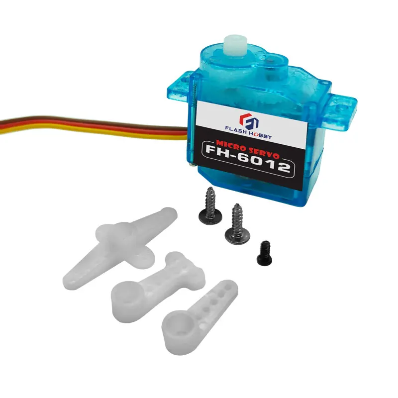 4pcs/lot FlashHobby FH-6012 Mirco Coreless Servo Motor 1.0/1.2kg-cm with Plastic gear for Rc Car model/Aircraft
4pcs/lot FlashHobby FH-6012 Mirco Coreless Servo Motor 1.0/1.2kg-cm with Plastic gear for Rc Car model/Aircraft