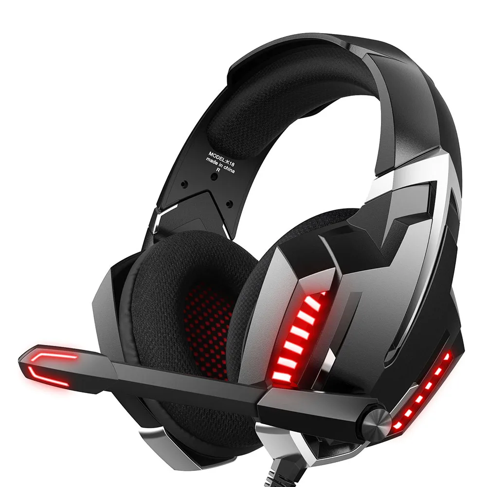 Fashion K18 3.5mm Wired Gaming Headphone Microphone Backlight Headset for PC PS4 Wired Earphone HiFi Headphones
Fashion K18 3.5mm Wired Gaming Headphone Microphone Backlight Headset for PC PS4 Wired Earphone HiFi Headphones