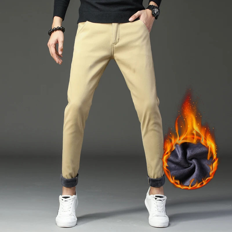 2021 winter new Men's plus fleece trousers Warm casual pants fashion slim men's stretch pants Black khaki dark gray
2021 winter new Men's plus fleece trousers Warm casual pants fashion slim men's stretch pants Black khaki dark gray