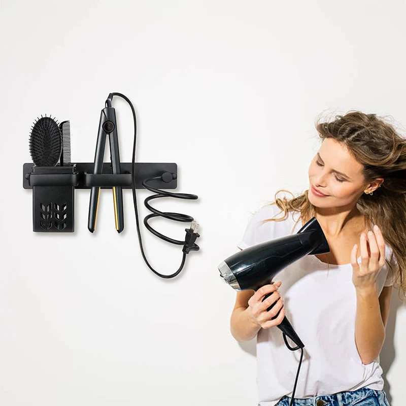 Wall Mounted Nail-perforated Bathroom Stand Hanging Hair Dryer Organiser Shelf Black Hair Dryer Bracket Aluminum Hardware
Wall Mounted Nail-perforated Bathroom Stand Hanging Hair Dryer Organiser Shelf Black Hair Dryer Bracket Aluminum Hardware