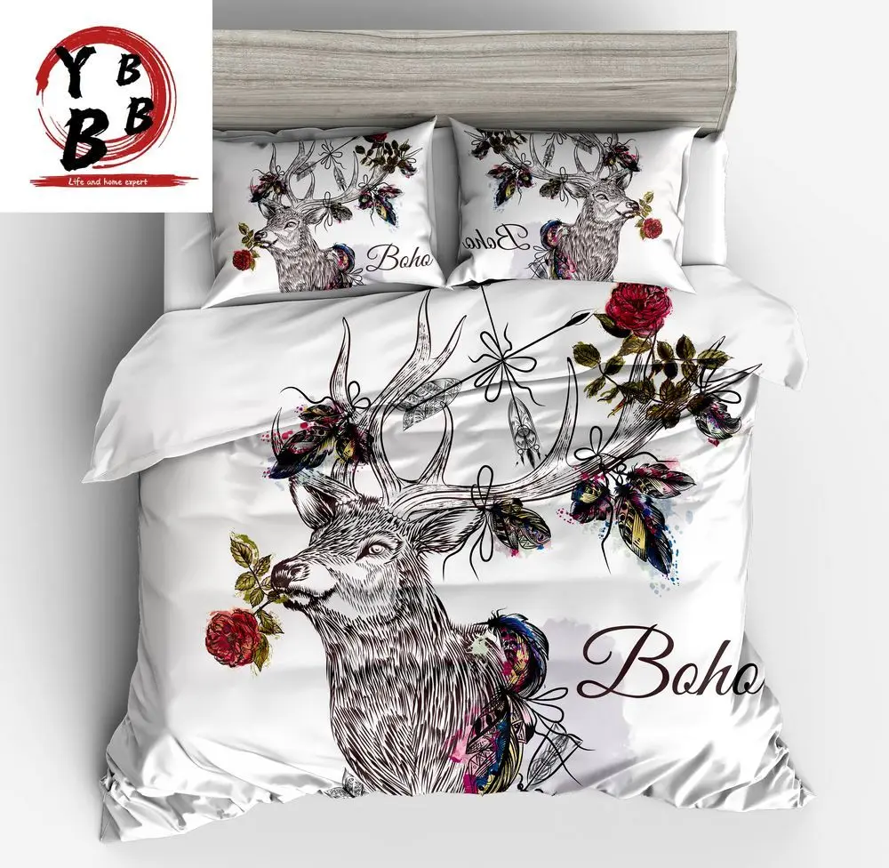 Fashion 3D Print sika deer Christmas 100% Polyester yellow red duvet cover twin full queen king size good quality bedding set
Fashion 3D Print sika deer Christmas 100% Polyester yellow red duvet cover twin full queen king size good quality bedding set