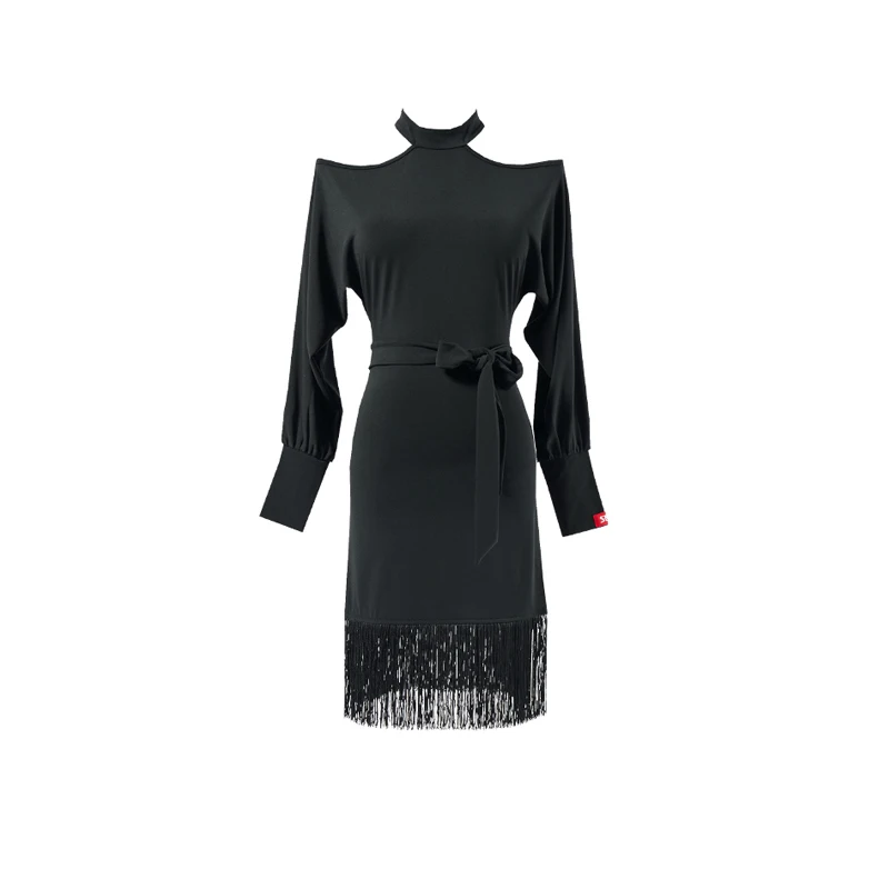 New Latin Dance Dress Women Strapless Long-Sleeved Practice Dress Tassel Latin Dance Dresses Performance Dance Costumes XS1029
New Latin Dance Dress Women Strapless Long-Sleeved Practice Dress Tassel Latin Dance Dresses Performance Dance Costumes XS1029