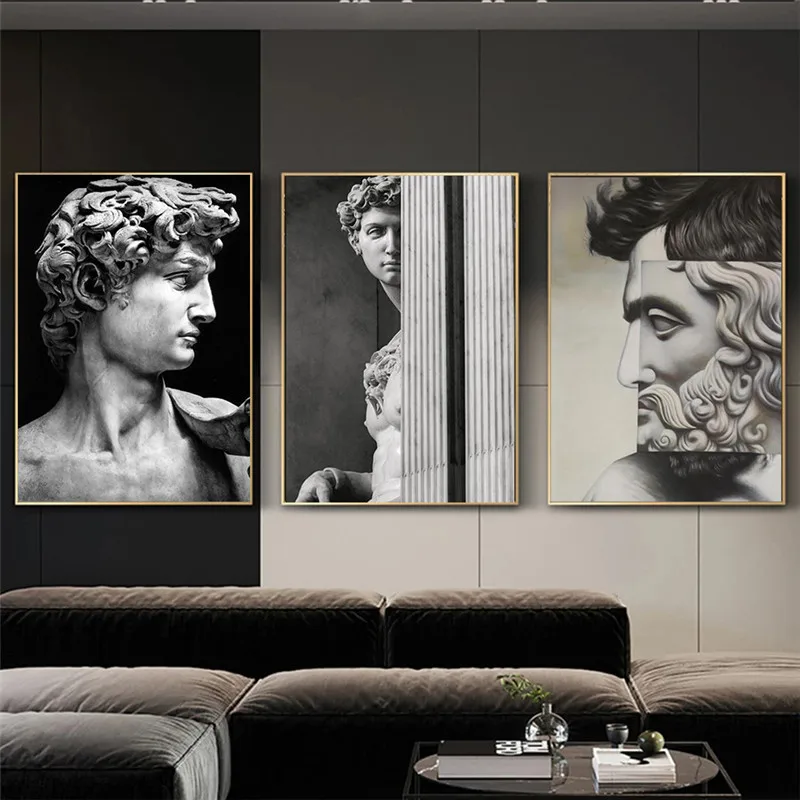 David Sculpture Posters And Prints Nordic Statue of David Photos Classical White And Black Canvas Wall Art Paintings Wall Decor
David Sculpture Posters And Prints Nordic Statue of David Photos Classical White And Black Canvas Wall Art Paintings Wall Decor