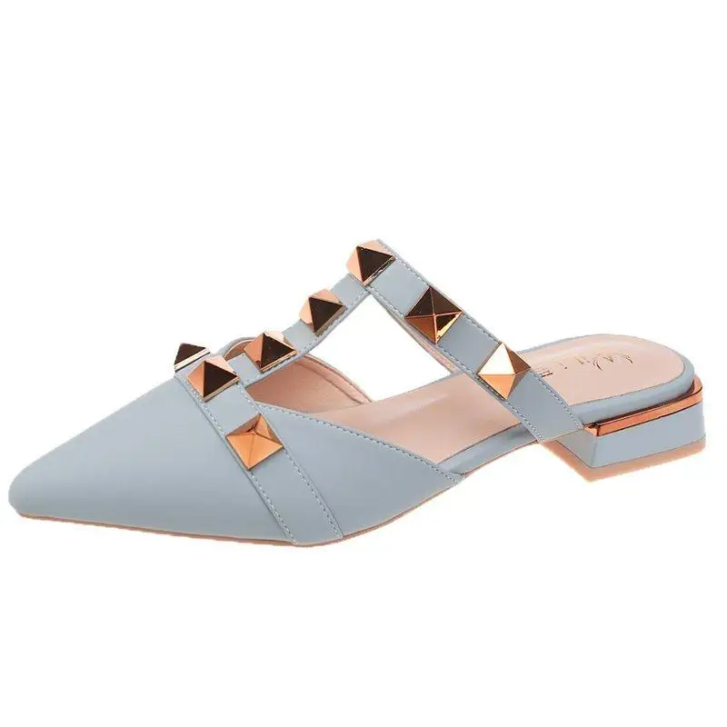 Shoes Woman 2021 Slippers Flat Pointed Toe Loafers Low Luxury Slides Pantofle Fretwork Heels Summer Cover Designer New TPR Bonde 
Shoes Woman 2021 Slippers Flat Pointed Toe Loafers Low Luxury Slides Pantofle Fretwork Heels Summer Cover Designer New TPR Bonde