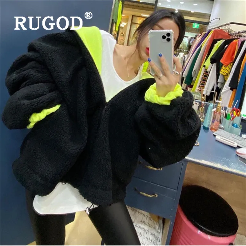 RUGOD Fashion Patchwork Fleece Coat Women Casual Stand Collar Long Sleeve Lamb Wool Coat Autumn Winter Thick Wam Jacket Casaco
RUGOD Fashion Patchwork Fleece Coat Women Casual Stand Collar Long Sleeve Lamb Wool Coat Autumn Winter Thick Wam Jacket Casaco