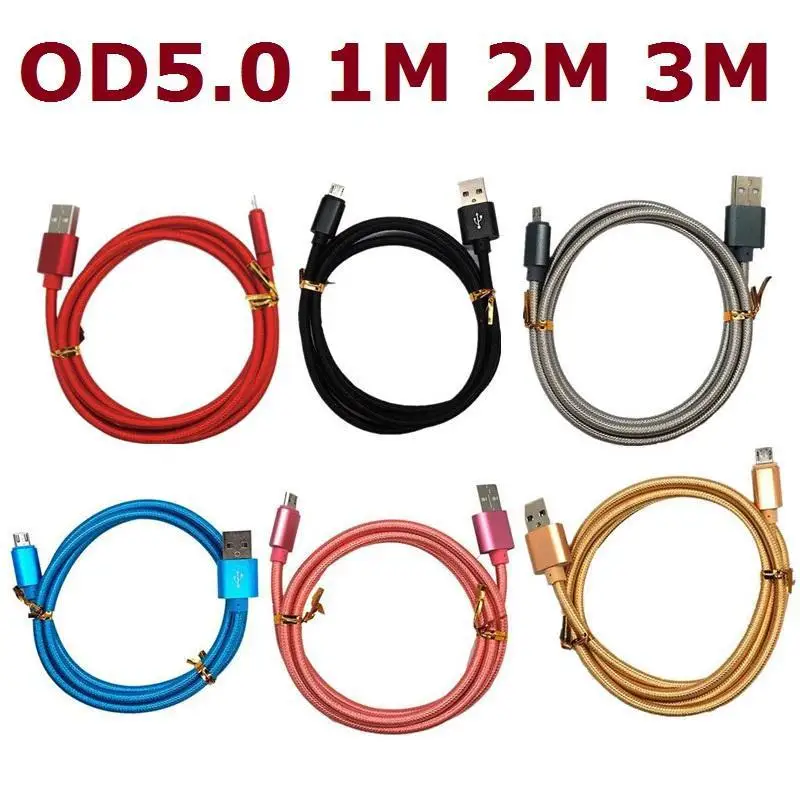 High Speed Fast Charging Cable Metal Housing Braided Micro USB Durable Tinning Type C 8 Pin For iphone | Мобильные телефоны и