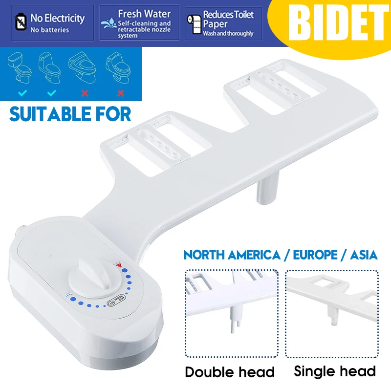 Non-Electric Bidet Attachment Toilet Bidet Seat Self-Cleaning Nozzle-Fresh Water Bidet Sprayer Mechanical Washing Save Tissue
Non-Electric Bidet Attachment Toilet Bidet Seat Self-Cleaning Nozzle-Fresh Water Bidet Sprayer Mechanical Washing Save Tissue