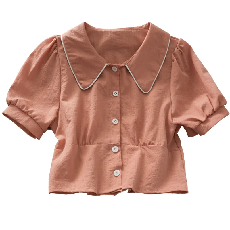 Korean Style Simple All-Match Mixed Color Stripe Lapel Small Shirt Women's 2021 Summer Short Sleeve Single-Breasted Cardigan Top
Korean Style Simple All-Match Mixed Color Stripe Lapel Small Shirt Women's 2021 Summer Short Sleeve Single-Breasted Cardigan Top