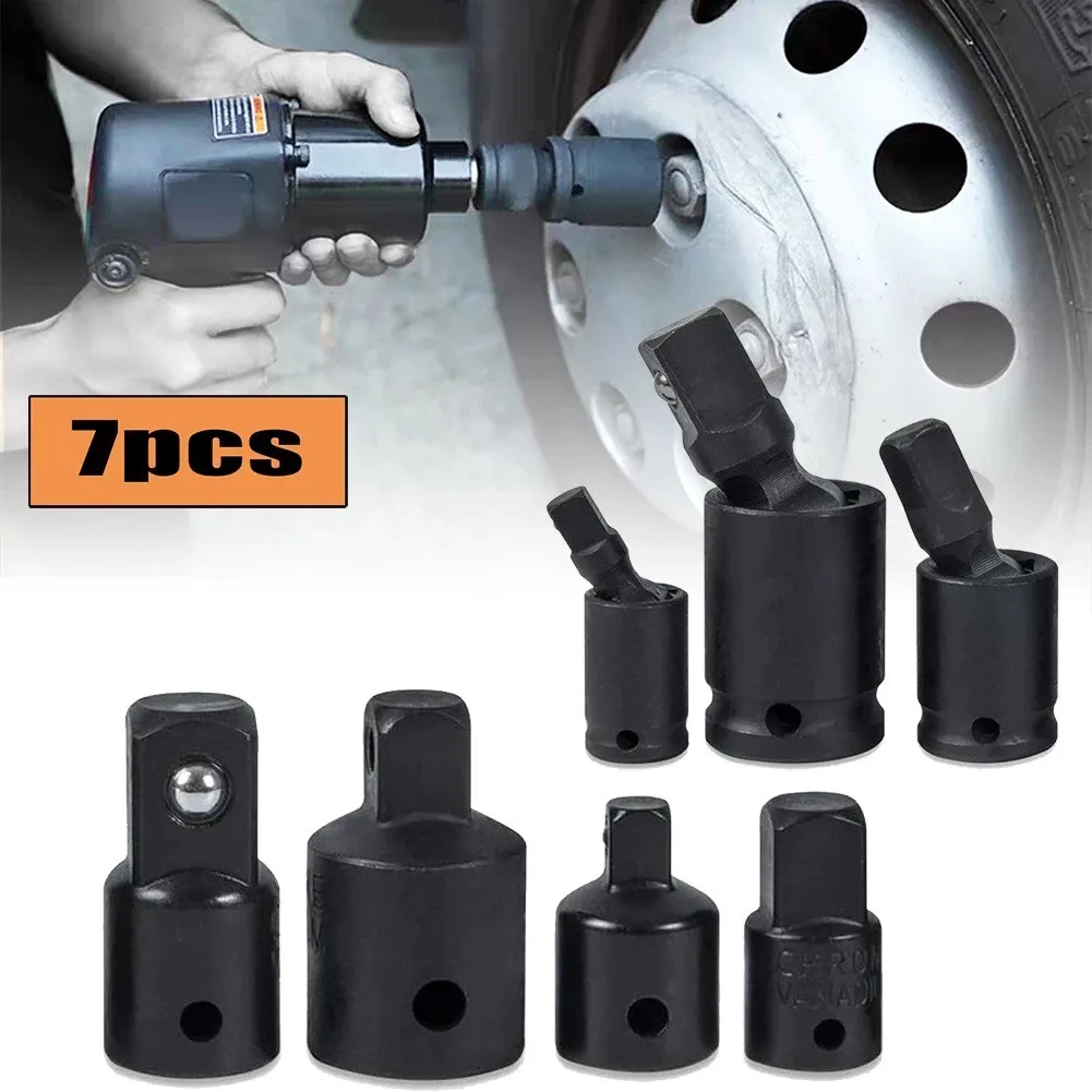 7-Pack U-Joint Impact Socket Adapter & Reducer Set - 1/4 Inch, 3/8 Inch, And 1/2 Inch Drive U-Joints - 2 Adapters - 2 Reduce
7-Pack U-Joint Impact Socket Adapter & Reducer Set - 1/4 Inch, 3/8 Inch, And 1/2 Inch Drive U-Joints - 2 Adapters - 2 Reduce