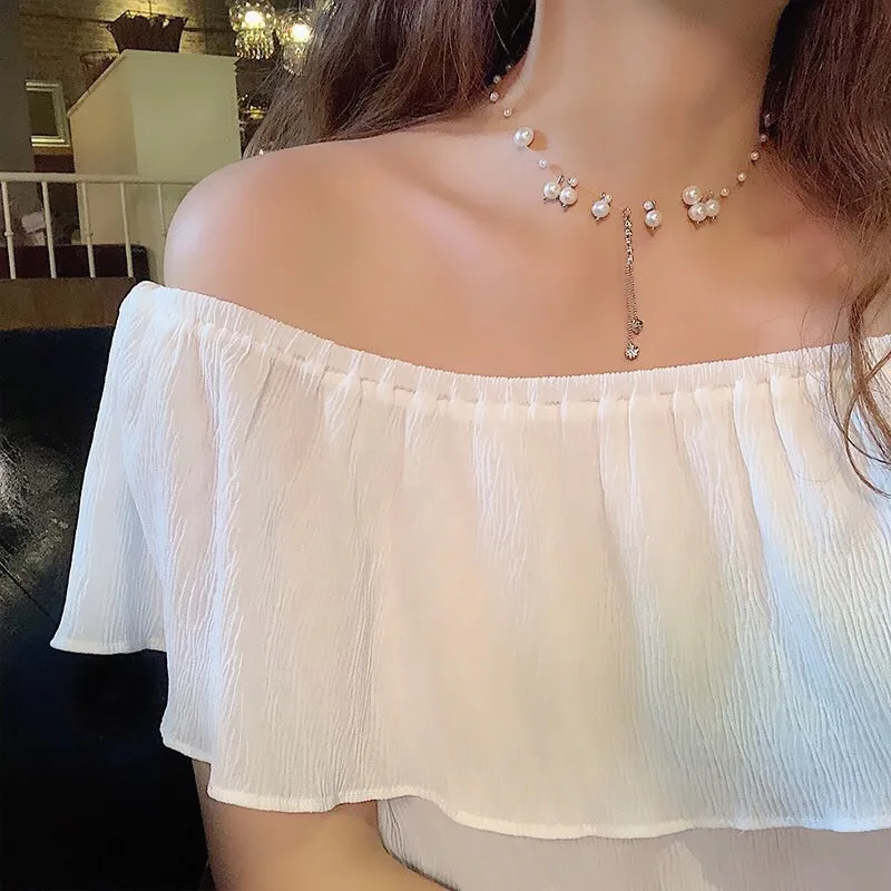 Mermaid tears tassel collarbone chain light luxury quality high feel pearl pendant choker boutique gift
Mermaid tears tassel collarbone chain light luxury quality high feel pearl pendant choker boutique gift