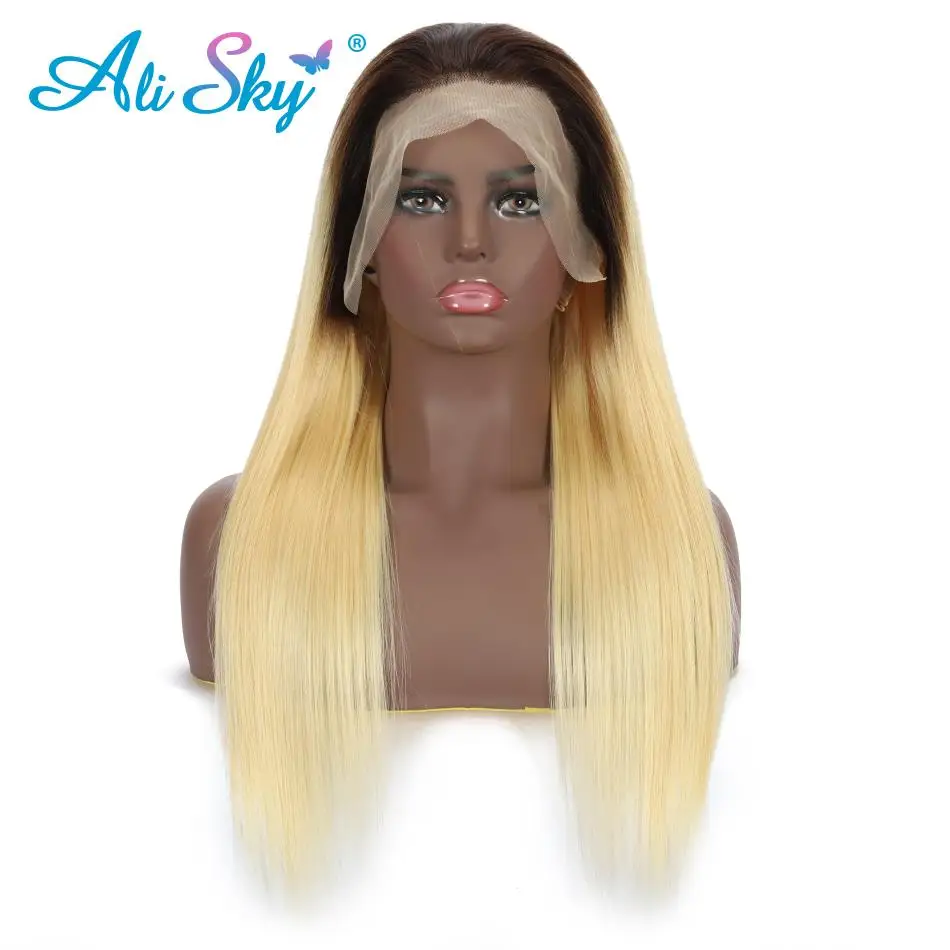 Sky Ombre T4 613 Straight Lace Front Wig Human Hair Wig 250 Density Brazilian 13x6 Blonde Color Pre Plucked Wig for Black Women
Sky Ombre T4 613 Straight Lace Front Wig Human Hair Wig 250 Density Brazilian 13x6 Blonde Color Pre Plucked Wig for Black Women