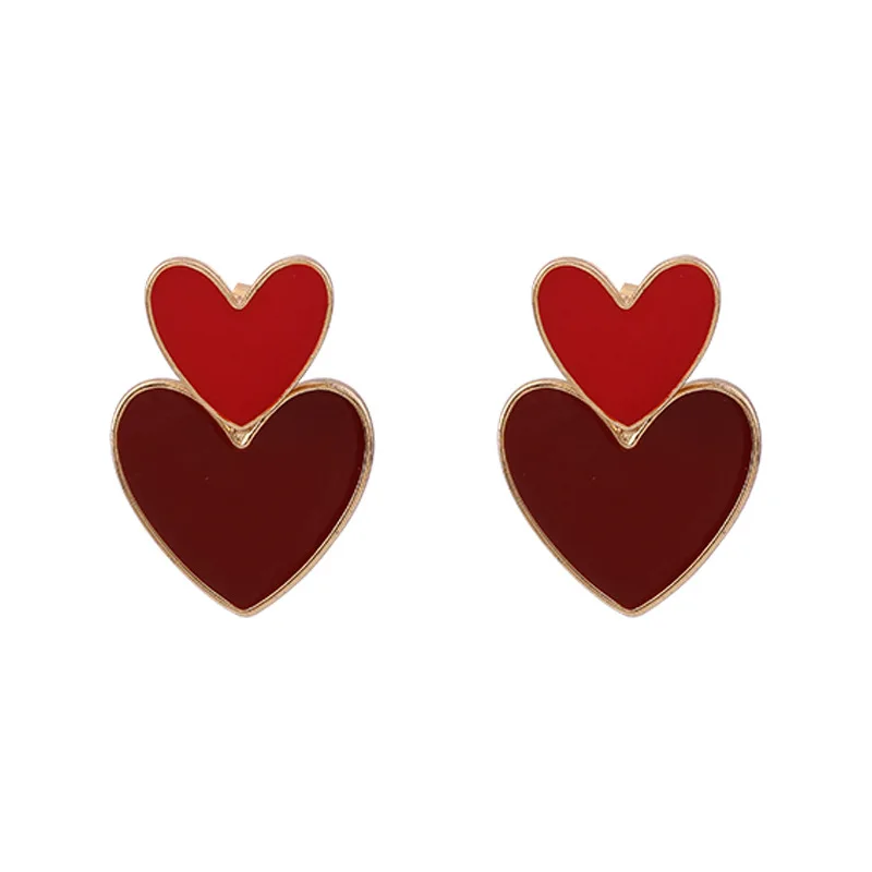 2020 New Arrival Trendy Simple Enamel Double Love Heart Drop Earrings For Women Sweet Jewelry Pendientes Gifts
2020 New Arrival Trendy Simple Enamel Double Love Heart Drop Earrings For Women Sweet Jewelry Pendientes Gifts