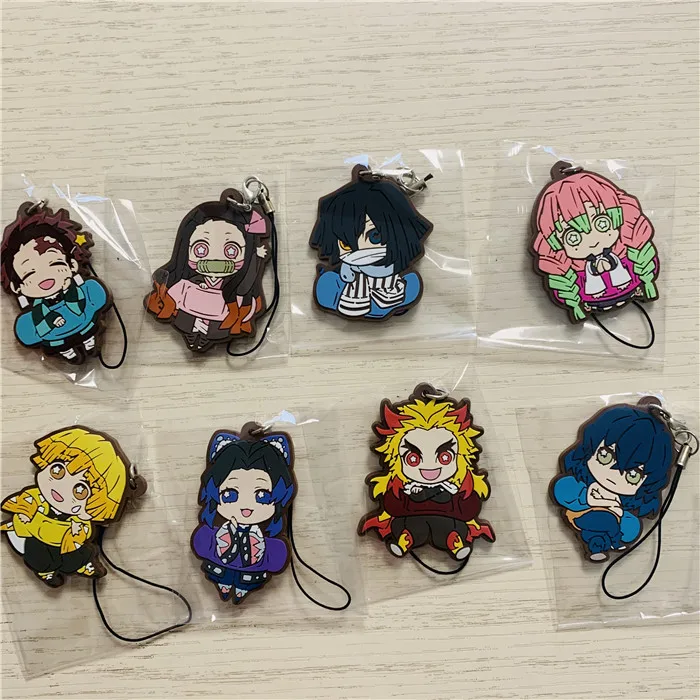 Камадо Tanjirou резиновая подвеска демон убийца: Kimetsu без Yaiba аниме модель брелок