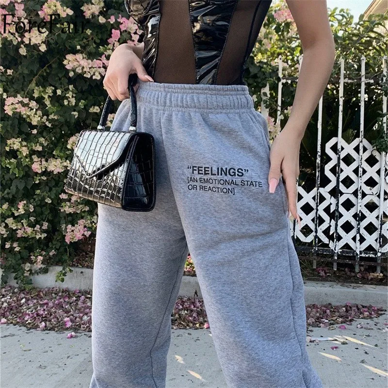 Женские брюки с высокой талией Forefair, черные, Белые Повседневные спортивные штаны с буквенным принтом, уличная одежда на осень и зиму, одното... 
Женские брюки с высокой талией Forefair, черные, Белые Повседневные спортивные штаны с буквенным принтом, уличная одежда на осень и зиму, одното...