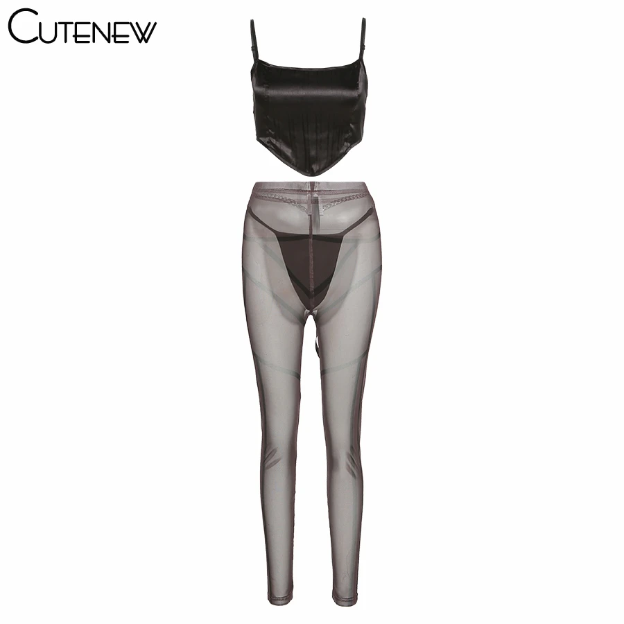 Cutenew Sexy Mesh See Through 3 Piece Set Women's Bandage Crop Tops+G-String+Mid Waist Leggings Skinny Clubwear Matching Outfits
Cutenew Sexy Mesh See Through 3 Piece Set Women's Bandage Crop Tops+G-String+Mid Waist Leggings Skinny Clubwear Matching Outfits