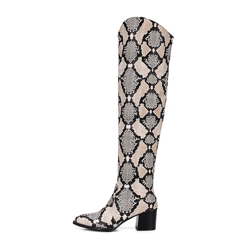 Fanyuan Serpentine Women Over The Knee Boots Zipper Sexy Footwear High Heels Boots Shoes Winter Shoes Women Long Boot Size 34-42
Fanyuan Serpentine Women Over The Knee Boots Zipper Sexy Footwear High Heels Boots Shoes Winter Shoes Women Long Boot Size 34-42