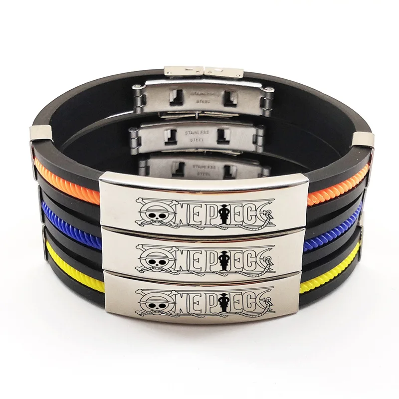 New One Piece Anime Series Titanium Steel Silicone Bracelet 3 Colors 19Cm Adjustable Wristband Couple Jewelry Bracelet Kids Gift
New One Piece Anime Series Titanium Steel Silicone Bracelet 3 Colors 19Cm Adjustable Wristband Couple Jewelry Bracelet Kids Gift