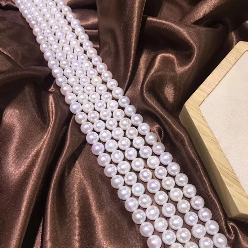 Good Quality Round 7-8mm Strands Pearl natural Freshwater Pearl loose beads Round full hole necklace jewelry making
Good Quality Round 7-8mm Strands Pearl natural Freshwater Pearl loose beads Round full hole necklace jewelry making