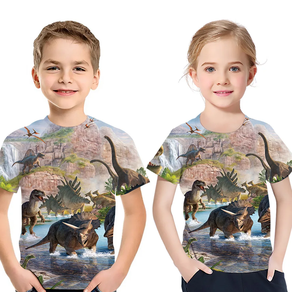 Boys T Shirt Teenage Girls Tops Summer Clothes Children Dinosaur Short Sleeve Kids T-shirt Boy Casual Cute 3D Polyester T-shirt
Boys T Shirt Teenage Girls Tops Summer Clothes Children Dinosaur Short Sleeve Kids T-shirt Boy Casual Cute 3D Polyester T-shirt
