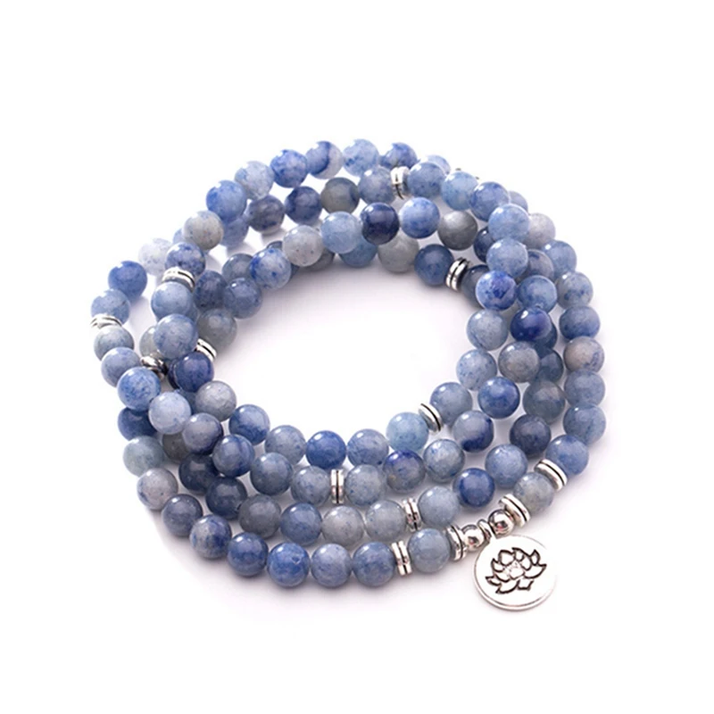 8mm Sapphire and Lotus Pendant 108 Bead Mala Bracelet Lucky Wristband Wrist Buddhism Colorful Meditation Elegant
8mm Sapphire and Lotus Pendant 108 Bead Mala Bracelet Lucky Wristband Wrist Buddhism Colorful Meditation Elegant