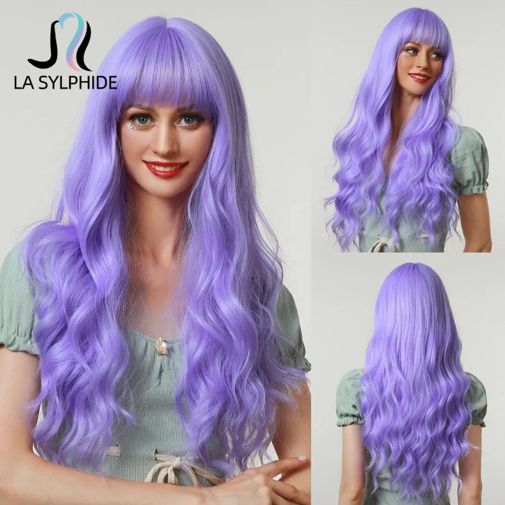 La Sylphide Synthetic Cosplay Wig Long Wave Purple Synthetic Hair Wigs with Bangs for Woman Heat Resistant Fiber Wig Party
La Sylphide Synthetic Cosplay Wig Long Wave Purple Synthetic Hair Wigs with Bangs for Woman Heat Resistant Fiber Wig Party