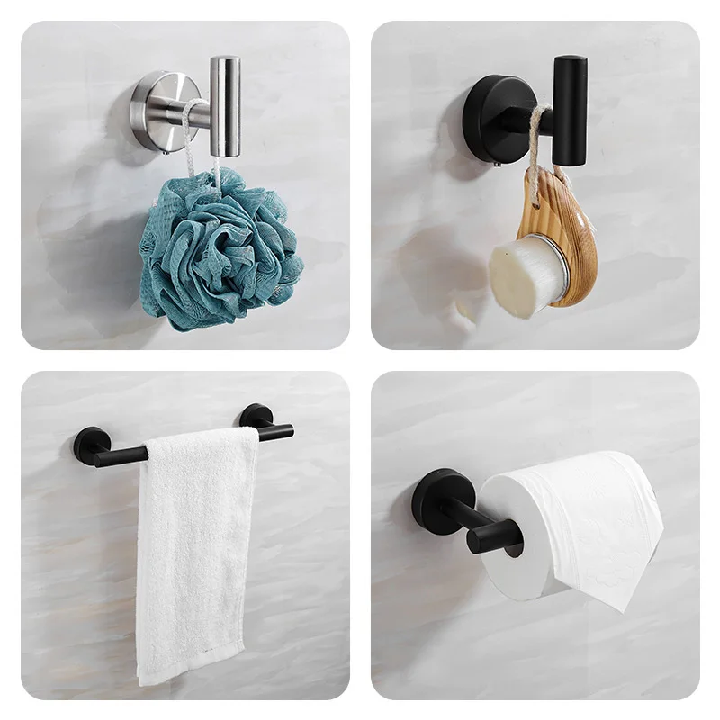 Stainless steel paper towel holder bathroom toilet paper holder bathroom pendant American black new style towel rack set
Stainless steel paper towel holder bathroom toilet paper holder bathroom pendant American black new style towel rack set
