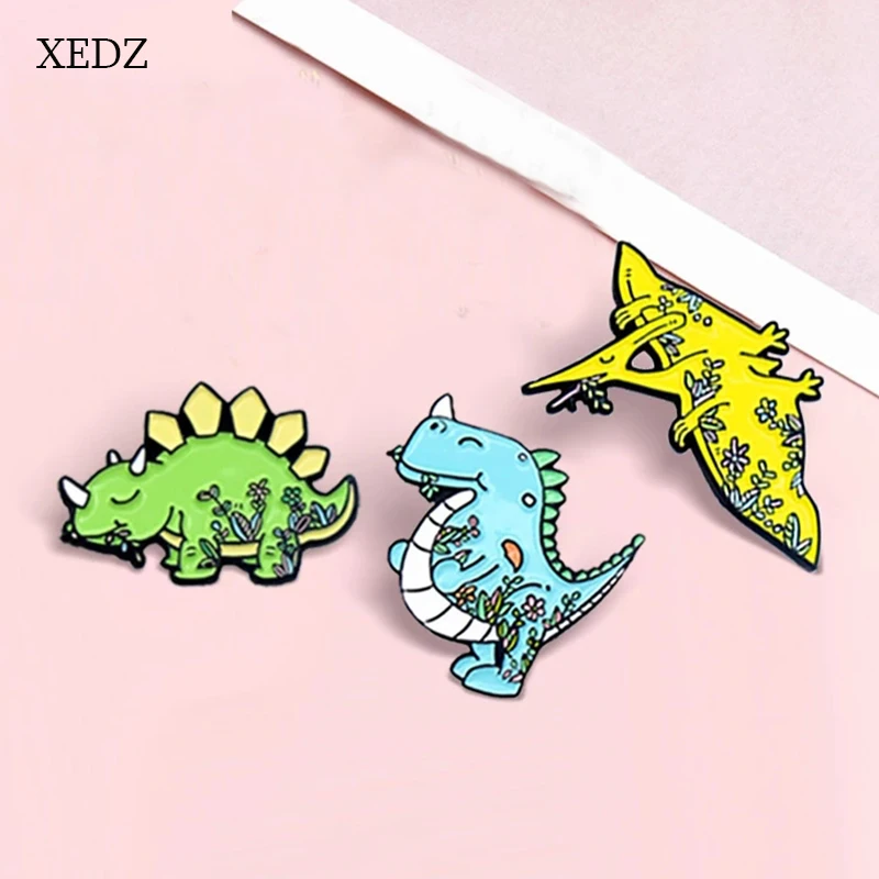 XEDZ Three Dinosaur Enamel Brooch Fashion Cartoon Animal Blue/Yellow/Green Flying Dragon Punk Badge Children's Jewelry Gifts
XEDZ Three Dinosaur Enamel Brooch Fashion Cartoon Animal Blue/Yellow/Green Flying Dragon Punk Badge Children's Jewelry Gifts