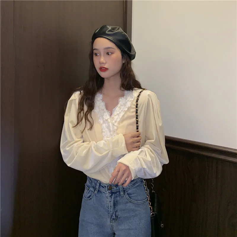 Velour Lace Up V-neck Womens Tops and Blouses Fashion Brand Loose Sweet Style Korean Shirts Ulzzang Blusas Mujer De Moda New
Velour Lace Up V-neck Womens Tops and Blouses Fashion Brand Loose Sweet Style Korean Shirts Ulzzang Blusas Mujer De Moda New