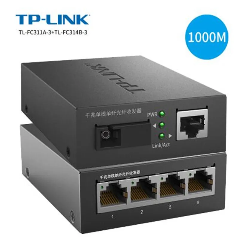 TP-Link TL-FC311A-3+TL-FC314B-3 Single mode single fiber SC Gigabit Fiber Transceiver SC 1.25Gbps Media Converter 3KM
TP-Link TL-FC311A-3+TL-FC314B-3 Single mode single fiber SC Gigabit Fiber Transceiver SC 1.25Gbps Media Converter 3KM