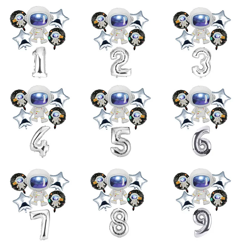 6Pcs Birthday Balloons Outer Space Party Astronaut Balloon Number Foil Balloons 1St Birthday Party Decoration Favors Kids Gift
6Pcs Birthday Balloons Outer Space Party Astronaut Balloon Number Foil Balloons 1St Birthday Party Decoration Favors Kids Gift