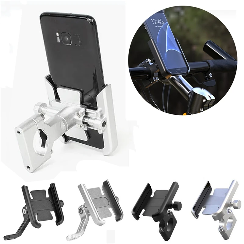 Aluminum Alloy Bicycle Mobile Phone Holder Motorcycle Handlebar/Rearview Mirror Mount Holder GPS Stand Bike Bracket for Phone
Aluminum Alloy Bicycle Mobile Phone Holder Motorcycle Handlebar/Rearview Mirror Mount Holder GPS Stand Bike Bracket for Phone
