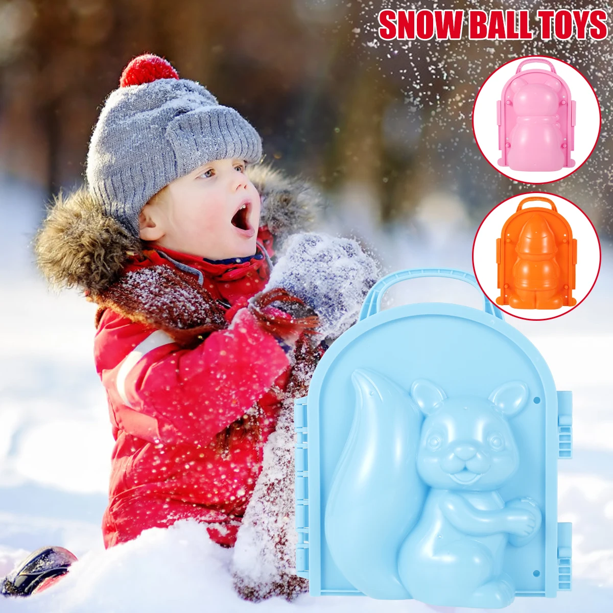 Cartoon Snow Mold for Children Plastic Squirrel Bear Elf Shaped Snowball Maker Clip Winter Snow Mold Kids Outdoor Sand Mold Tool
Cartoon Snow Mold for Children Plastic Squirrel Bear Elf Shaped Snowball Maker Clip Winter Snow Mold Kids Outdoor Sand Mold Tool