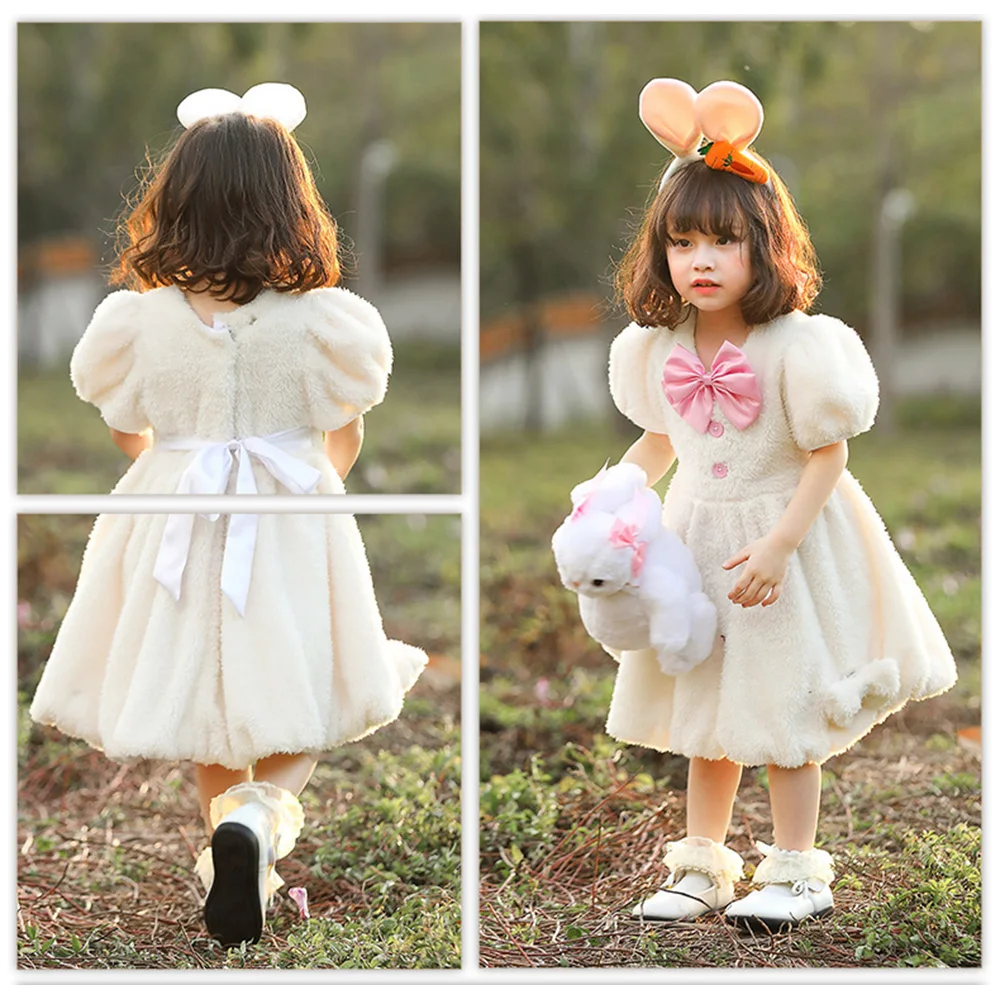 Halloween Cosplay ClothesWhite Cute Warm Girl Big Ears Bunny Animal Party Princess Dress Children's Day Drama Stage Costume
Halloween Cosplay ClothesWhite Cute Warm Girl Big Ears Bunny Animal Party Princess Dress Children's Day Drama Stage Costume