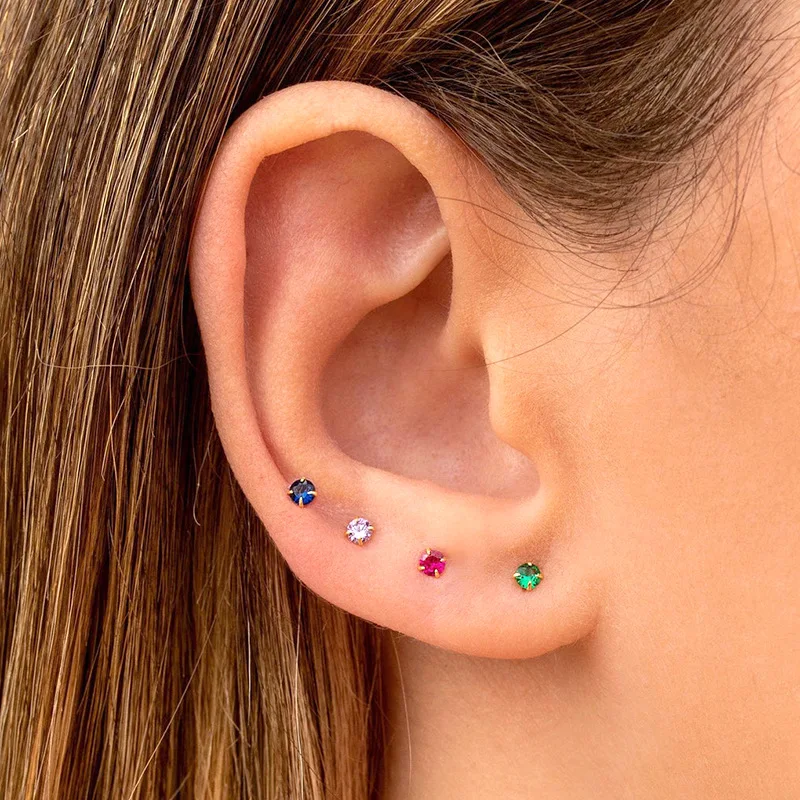 (Пара) изысканные cz 925 пробы серебряные серьги Простые разноцветные циркоовые золотые шпильки крошечные серьги минималистский ювелирные из... 
(Пара) изысканные cz 925 пробы серебряные серьги Простые разноцветные циркоовые золотые шпильки крошечные серьги минималистский ювелирные из...