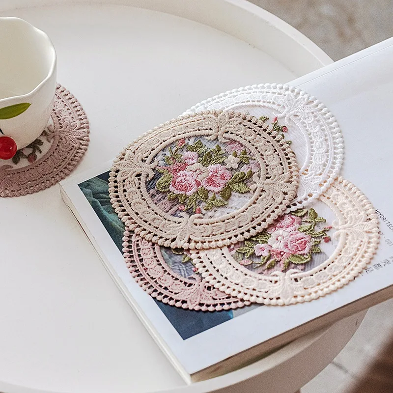 French Lace Coaster Embroidery Round Placemat Hollow Knit Tea Set Anti-scald Coaster INS Desktop Decoration Insulation Table Pad
French Lace Coaster Embroidery Round Placemat Hollow Knit Tea Set Anti-scald Coaster INS Desktop Decoration Insulation Table Pad