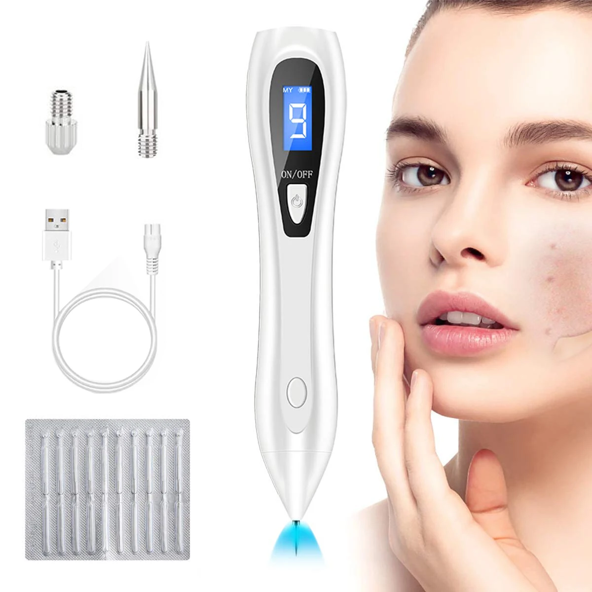 9 level Laser Plasma Pen Mole Removal Dark Spot Remover LCD Skin Care Point Pen Skin Wart Tag Tattoo Removal Tool Beauty Care
9 level Laser Plasma Pen Mole Removal Dark Spot Remover LCD Skin Care Point Pen Skin Wart Tag Tattoo Removal Tool Beauty Care