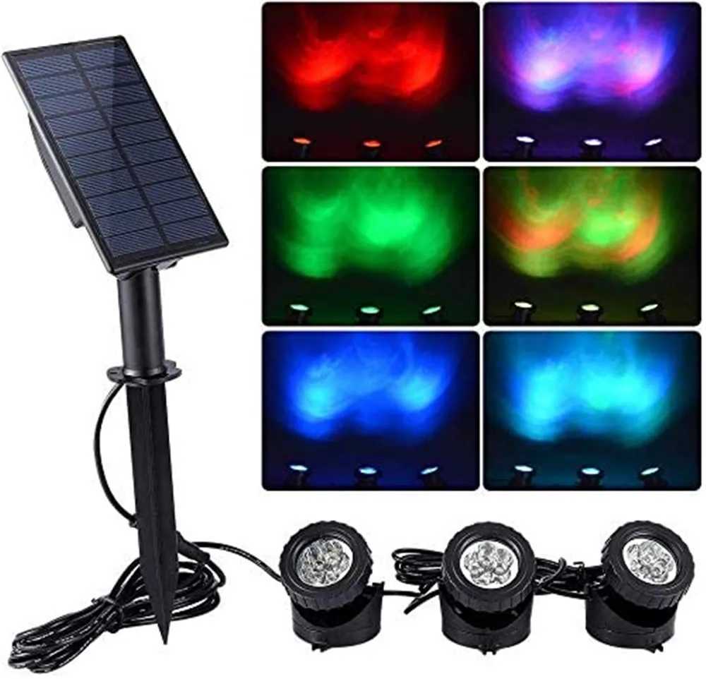 Solar Submersible Pond Lights Multicolor Solar Powered Underwater Night Light IP68 Waterproof Outdoor Ganden Landscape Lights
Solar Submersible Pond Lights Multicolor Solar Powered Underwater Night Light IP68 Waterproof Outdoor Ganden Landscape Lights